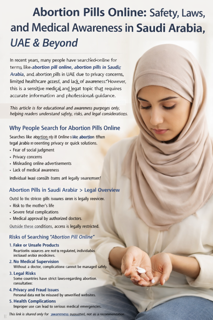 Abortion Pills Online: Safety, Laws, and Medical Awareness in Saudi Arabia, UAE & Beyond